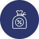 Icono de bolsa de dinero