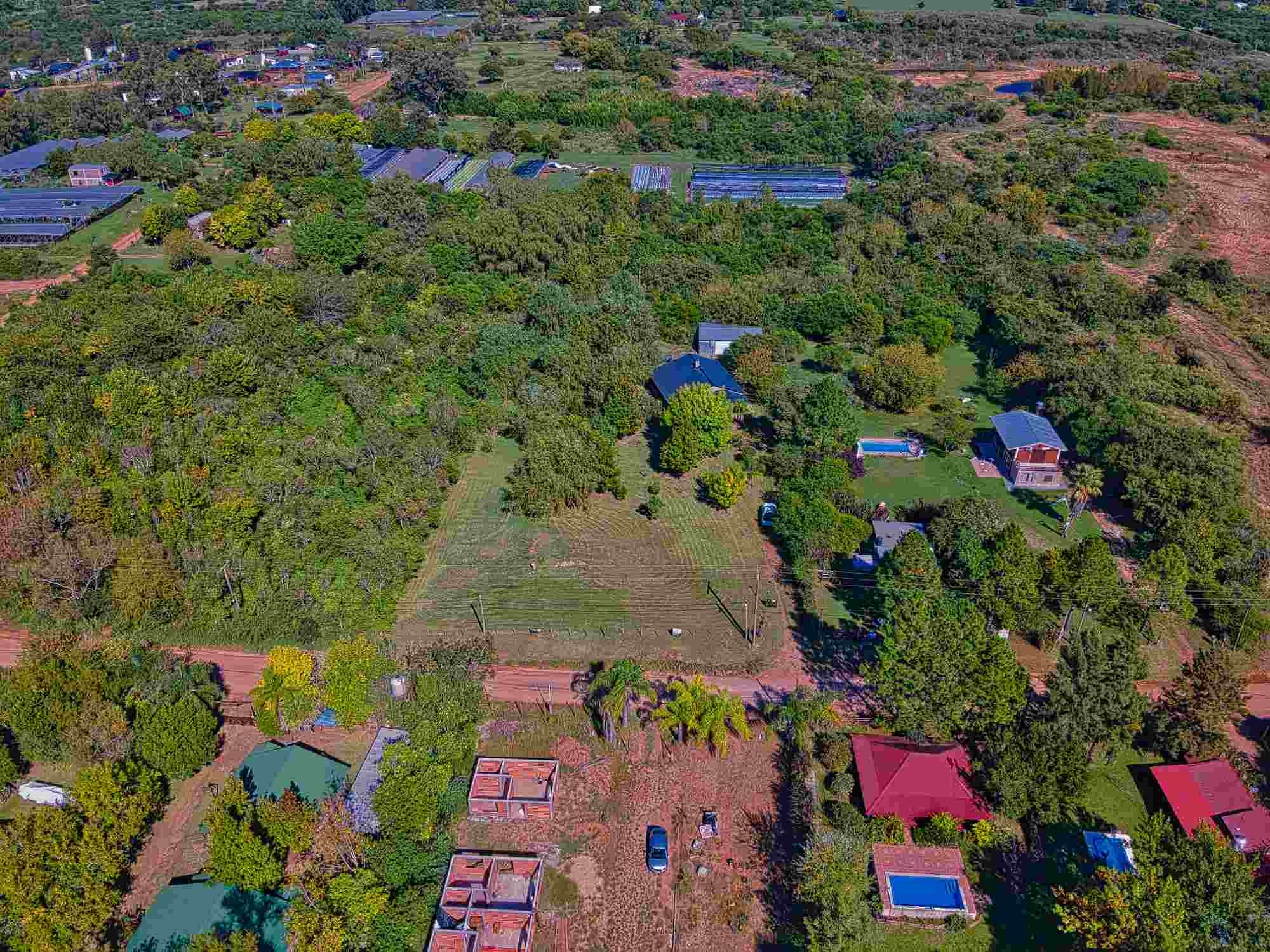 Casa con galpón Las Cañitas San José – vista aérea
