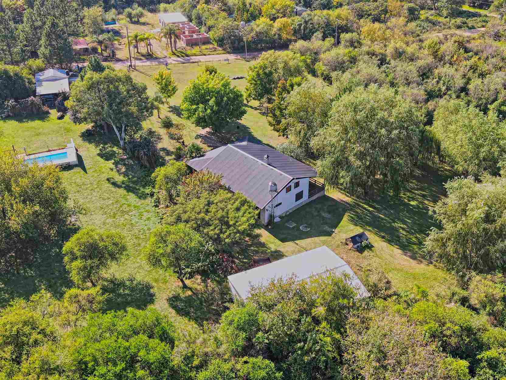 Casa con galpón Las Cañitas San José – vista aérea