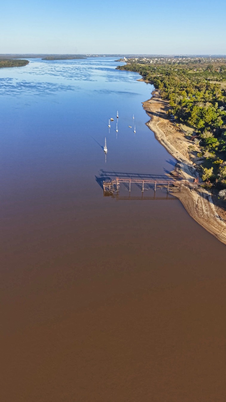 lote frente al río Uruguay San José exclusivo vista aérea