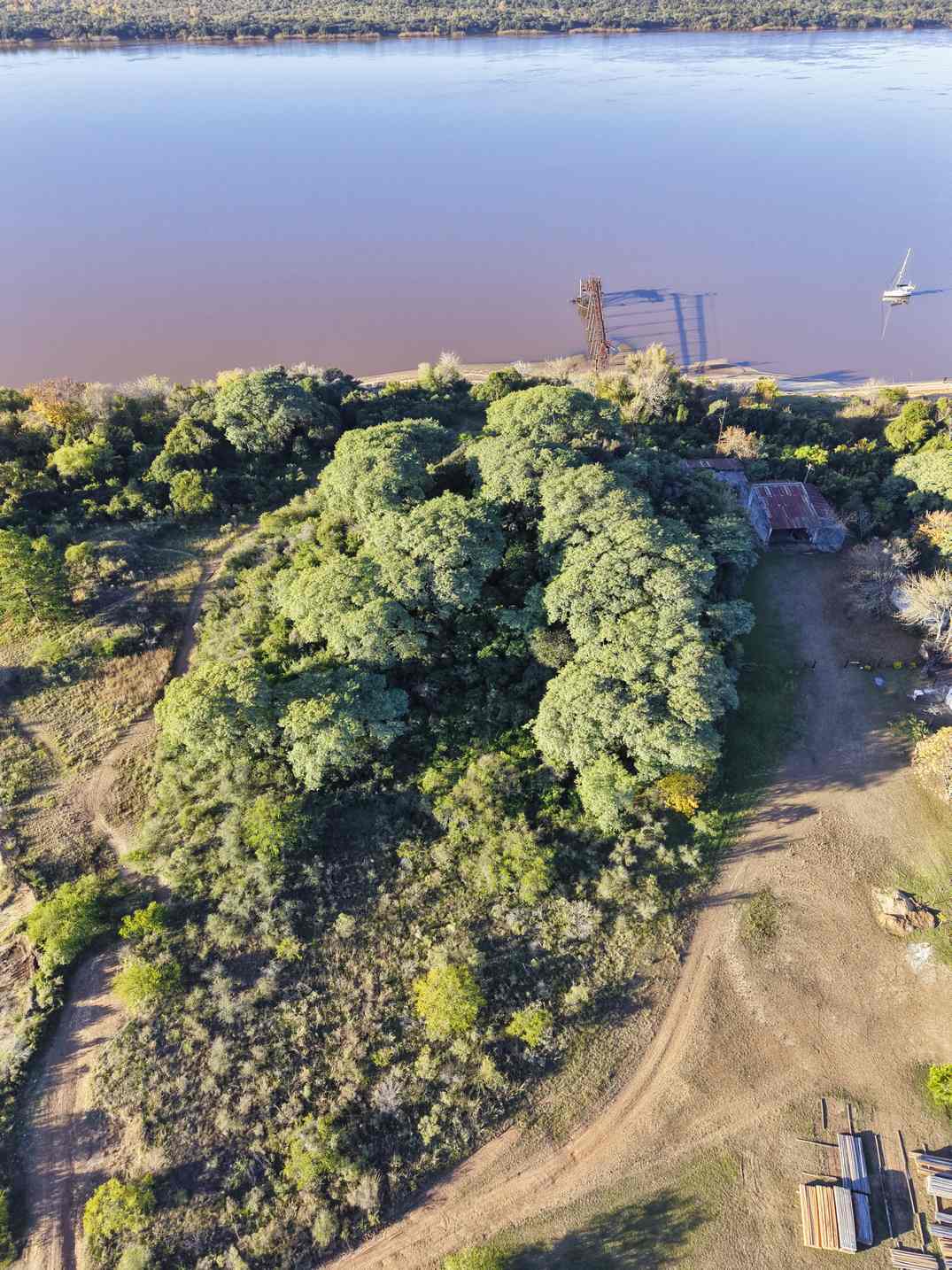 lote frente al río Uruguay San José exclusivo vista aérea