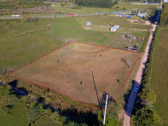 Vista aérea de fracción de 1 hectárea 100x100 en venta en San José, Entre Ríos